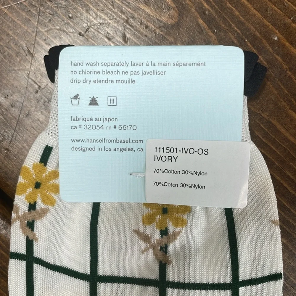 HANSEL FROM BASEL Plot Crew Socks NWT